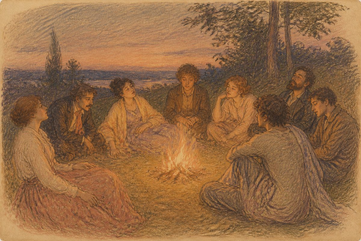 Flat configuration of the silent circle